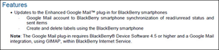 Illustration for article titled Blackberry Internet Service 3.0 Documents Leak: Gmail Syncing Ahoy